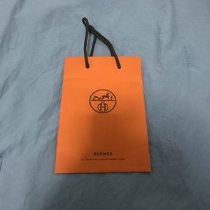 Hermès Small Orange Shopping Bag